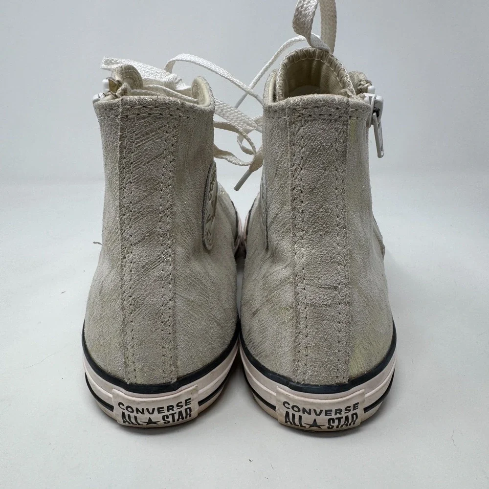 Converse Chuck Taylor Ctas Side Zipper Gold Brush Junior Girls Size 5